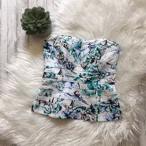 White House Black Market | Floral Bustier, Size 00